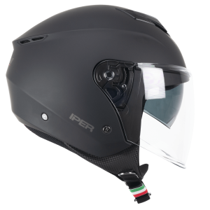 Casco Moto Jet Cgm 126A IPER CITY Nero Opaco