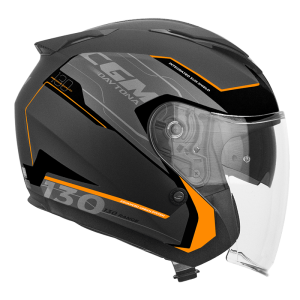 Casco jet CGM 136S DNA DAYTONA Apache Grafite/Arancio opaco