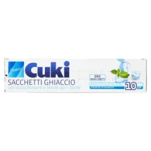 Cuki, sacchetti ghiaccio 10 pezzi – 200 maxi cubetti