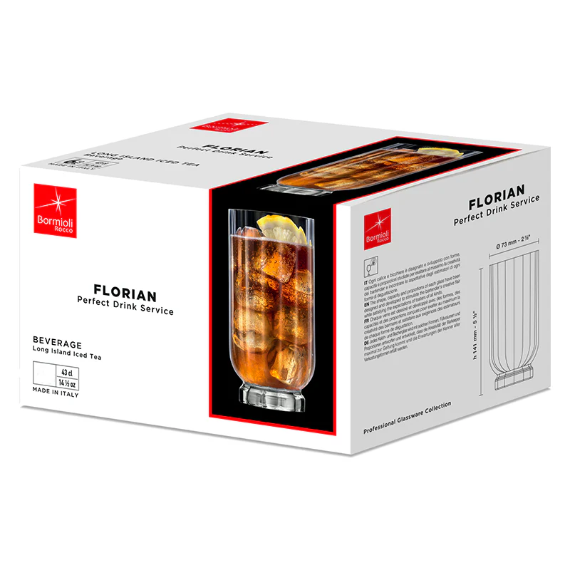 43 cl - Florian Bicchiere Bibita in Vetro - Set 6 Pezzi - immagine 2