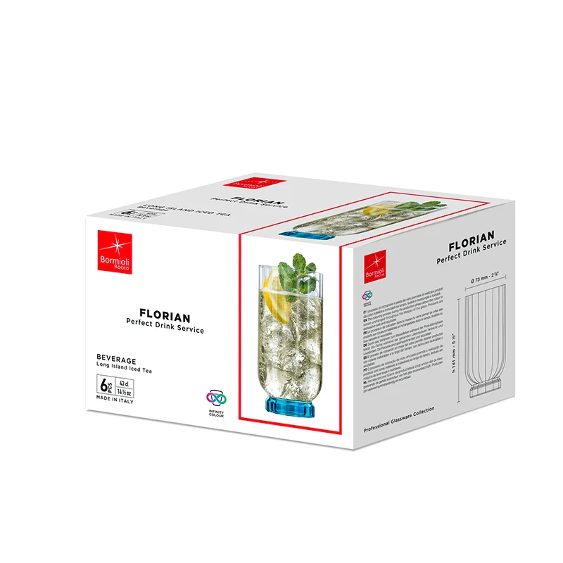 43 cl - Florian Bicchiere Bibita in Vetro - Set 6 Pezzi - immagine 6