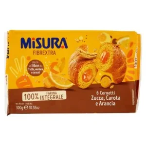 Misura, Fibrextra cornetti integrali arancia carota e zucca 6 pezzi
