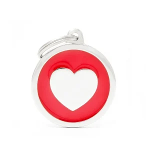 MEDAGLIETTA CERCHIO BIG ROSSO CUORE