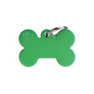 MEDAGLIETTA OSSO GRANDE VERDE ALLUMINIO
