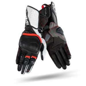 Guanti moto Tecnici Racing SHIMA ST-3 Bianco nero rosso fluo